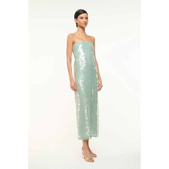 STAUD Mint Sequin Mini Dress - Picture 1 of 11
